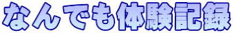 なんでも体験記録